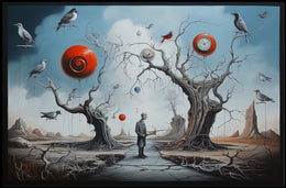 Dreamlike Surreal Art with Whimsical Elements - Artistic Poster
