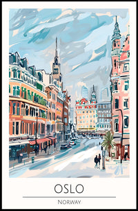 Oslo Cityscape Poster PosterGoat