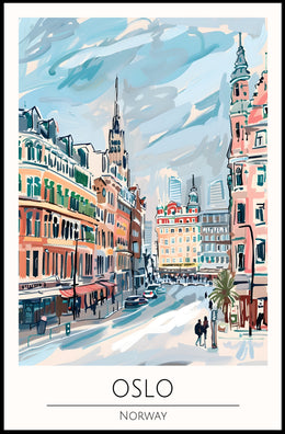 Oslo Cityscape Poster PosterGoat