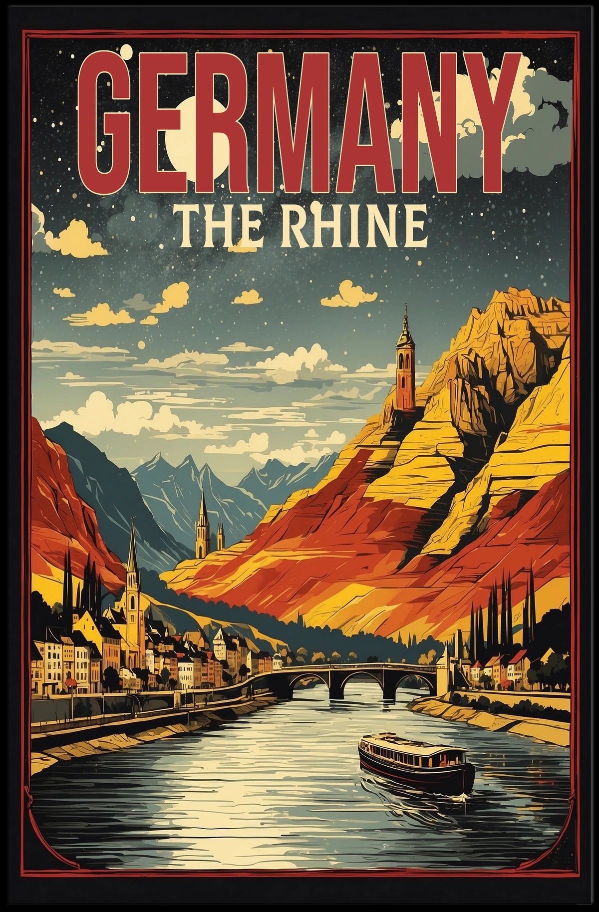Germany The Rhine Poster