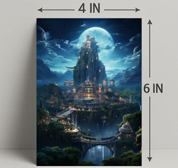 Enchanted Moonlit City Poster