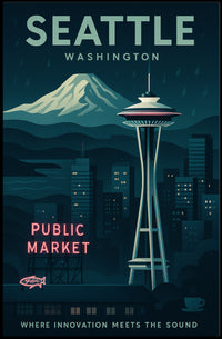 Seattle Skyline Wall Art Print for Decor