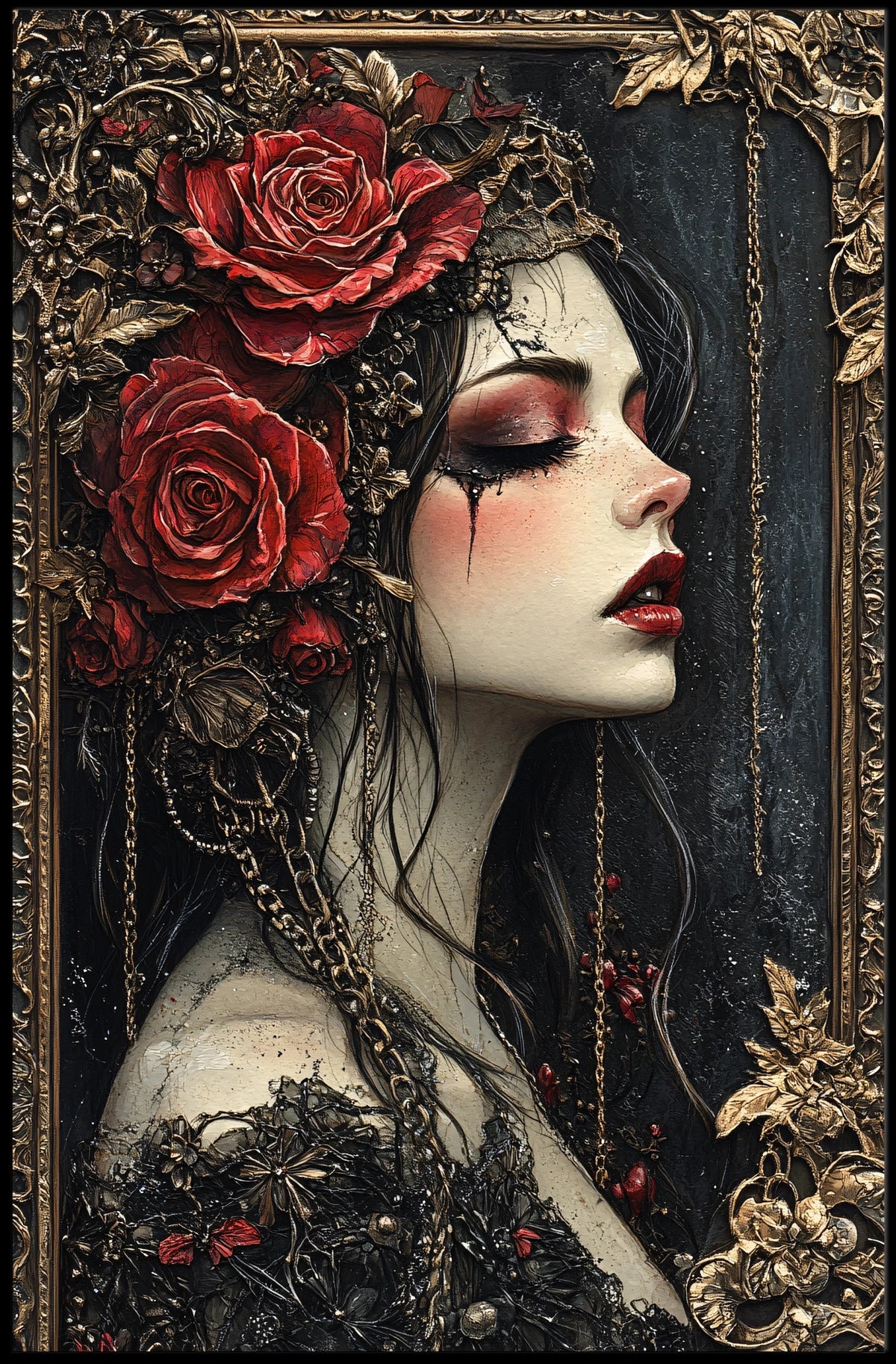 Victorian Gothic Romance Artistic Poster