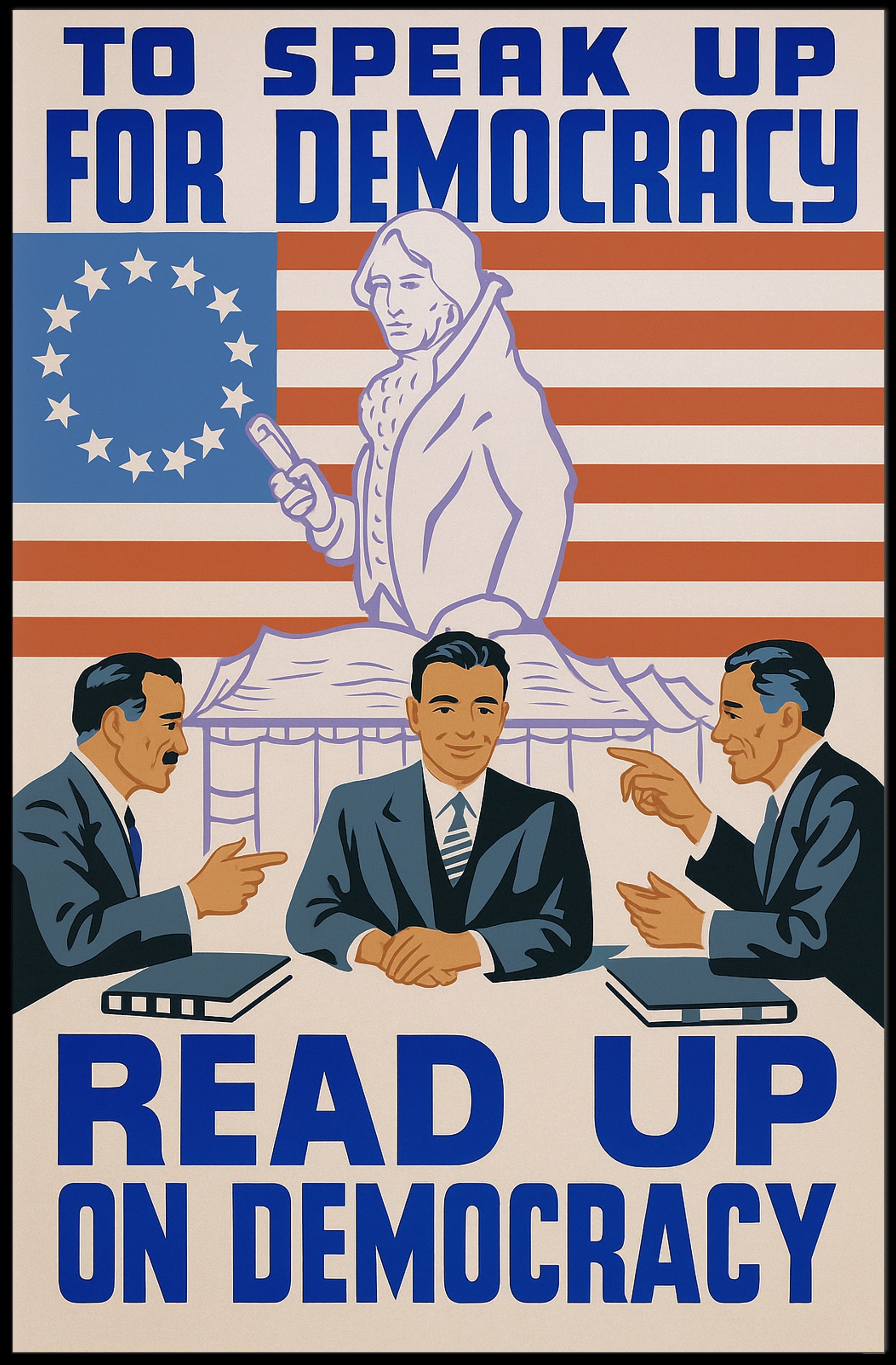 Speak Up for Democracy Poster PosterGoat