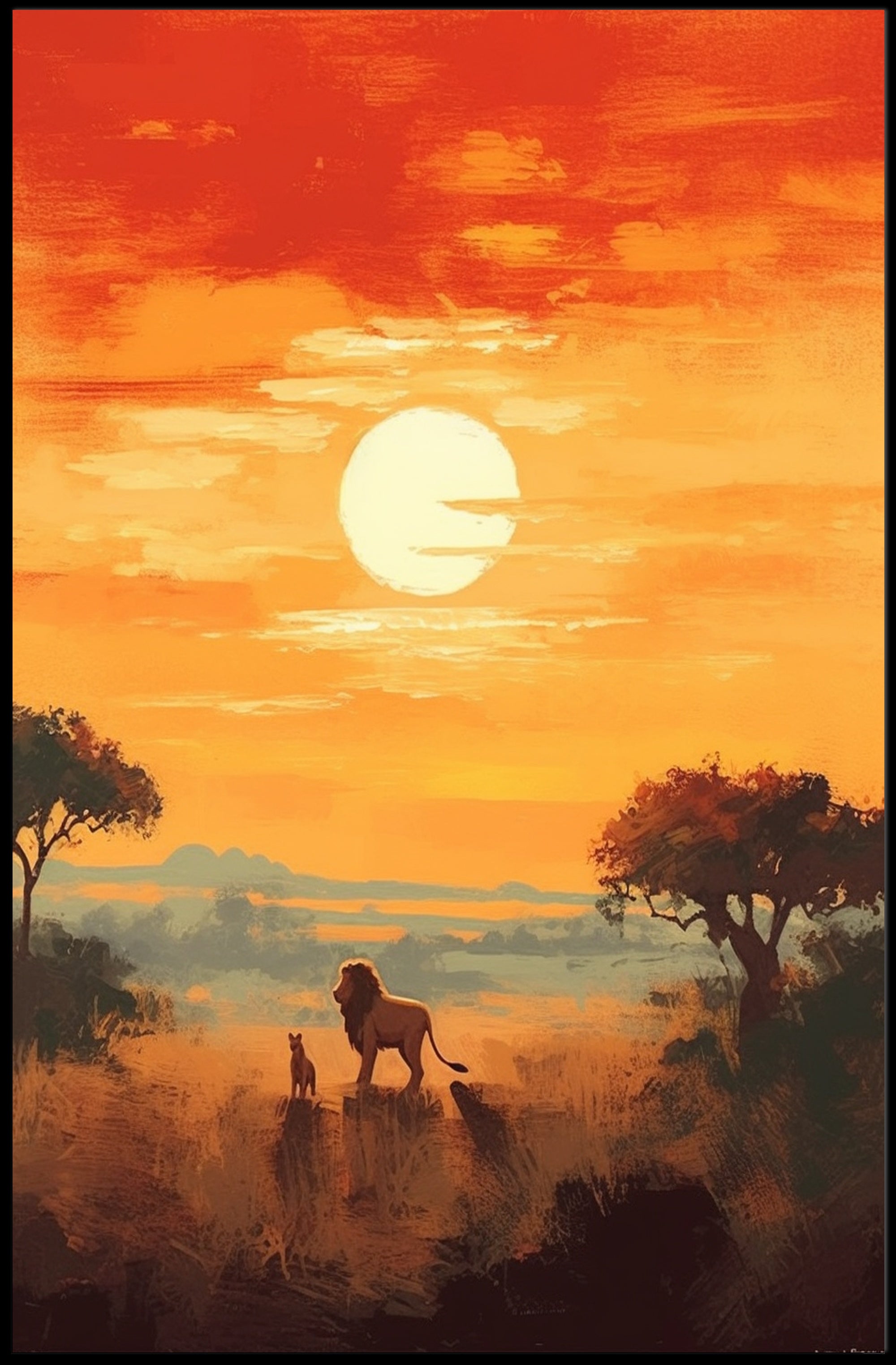 Serengeti Sunset Poster