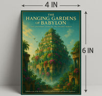 Hanging Gardens of Babylon Photorealistic Fantasy Mythology Poster