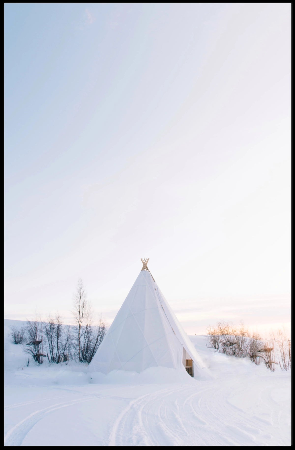 Tranquil Winter Landscape Minimalistic Artistic Poster