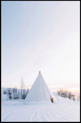 Tranquil Winter Landscape Minimalistic Artistic Poster