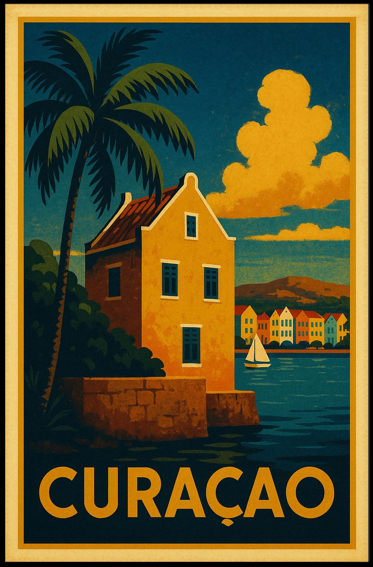Curacao Travel Poster