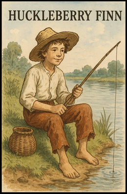 Huckleberry Finn Adventure in Artistic Heritage Poster