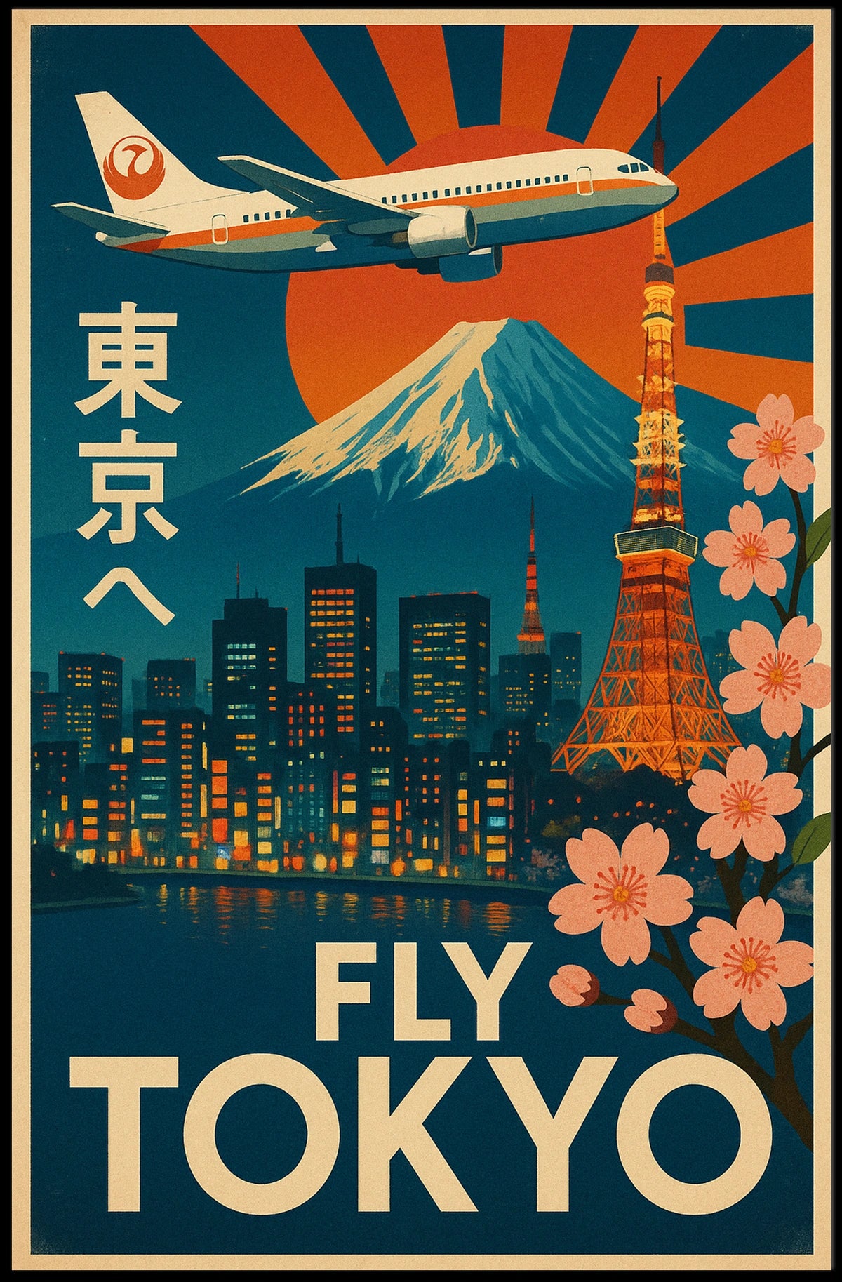Tokyo Vintage Travel Advertisement Poster