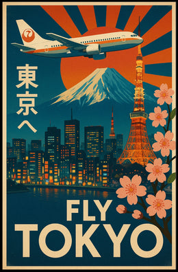 Tokyo Vintage Travel Advertisement Poster
