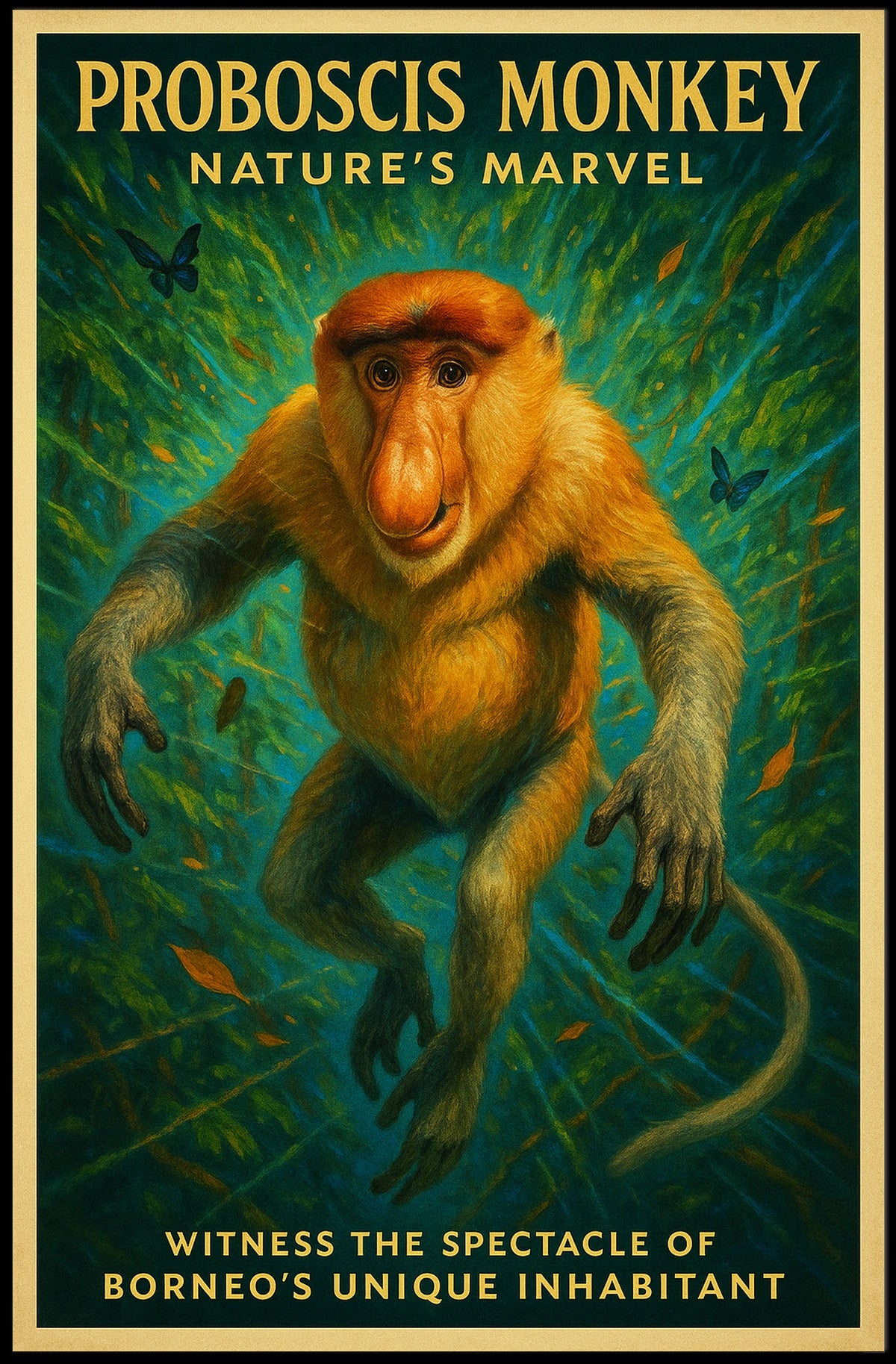 Proboscis Monkey Natures Marvel Poster