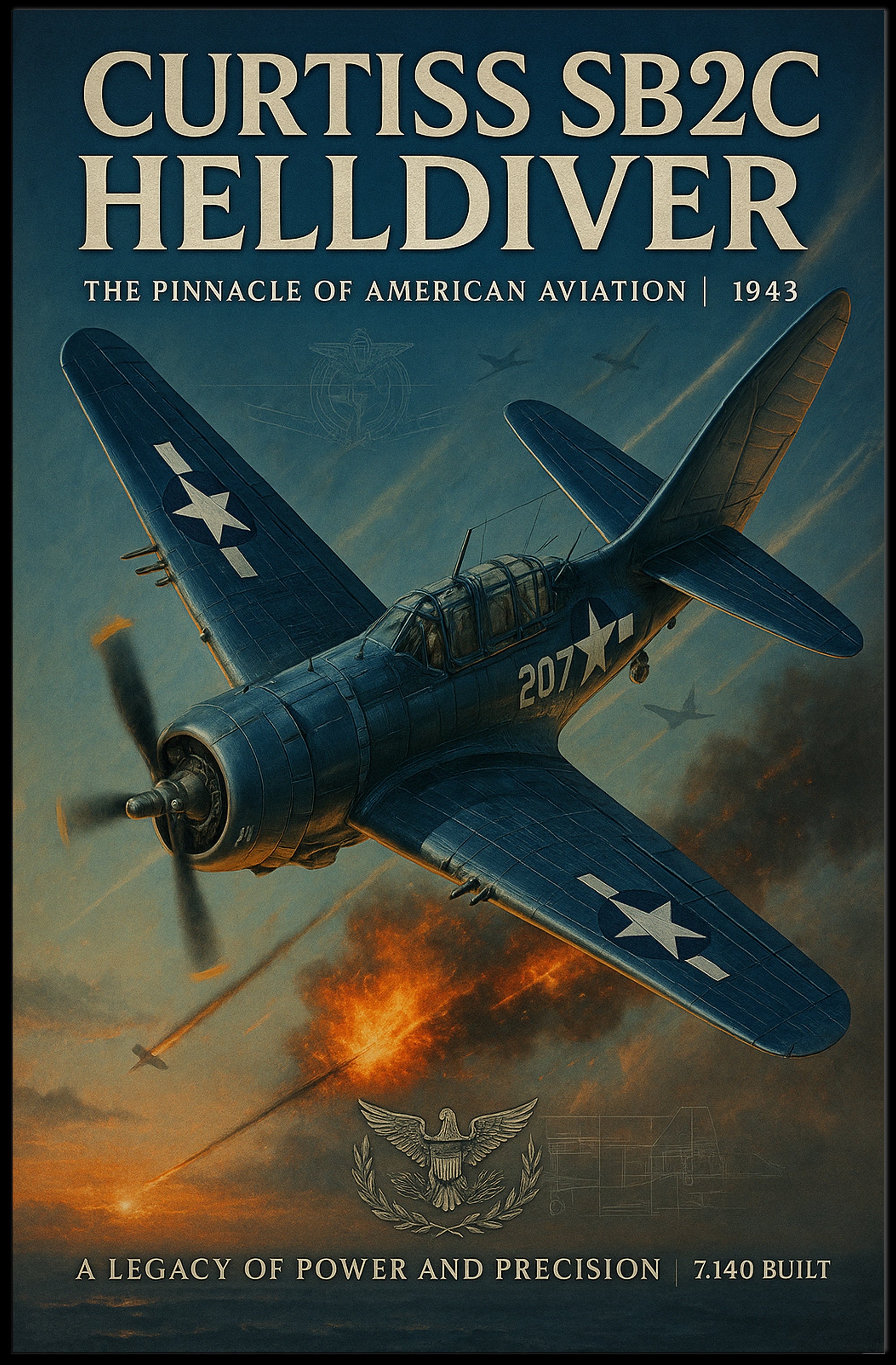 Curtiss SB2C Helldiver: WWII Poster Classic