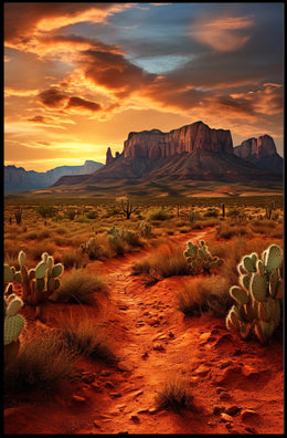 Desert Sunset Majesty Poster