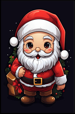Santa Claus Cartoon Poster: Festive Holiday Cheer