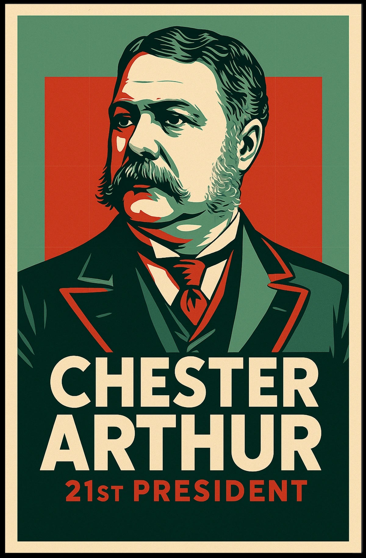 Chester Arthur 21st President Realism Collectors Poster