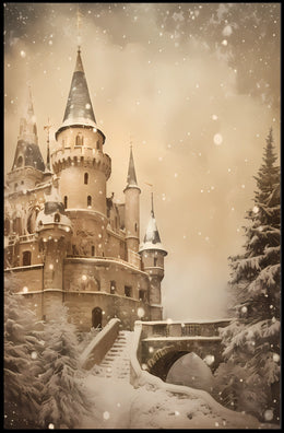 Enchanted Winter Castle Poster