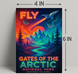 Gates of the Arctic Surreal Adventure National Park Poster
