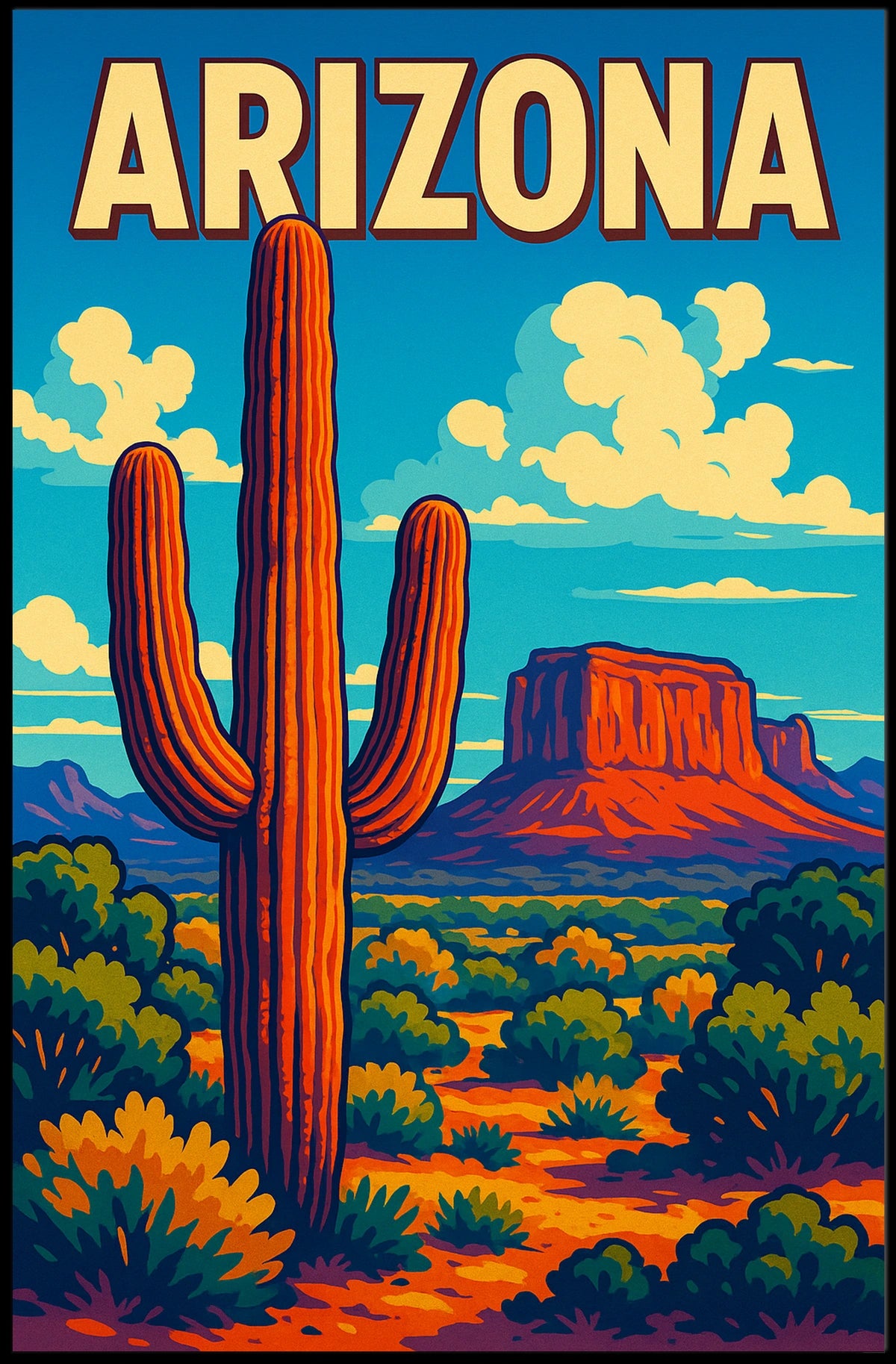 Arizona Desert Landscape Poster