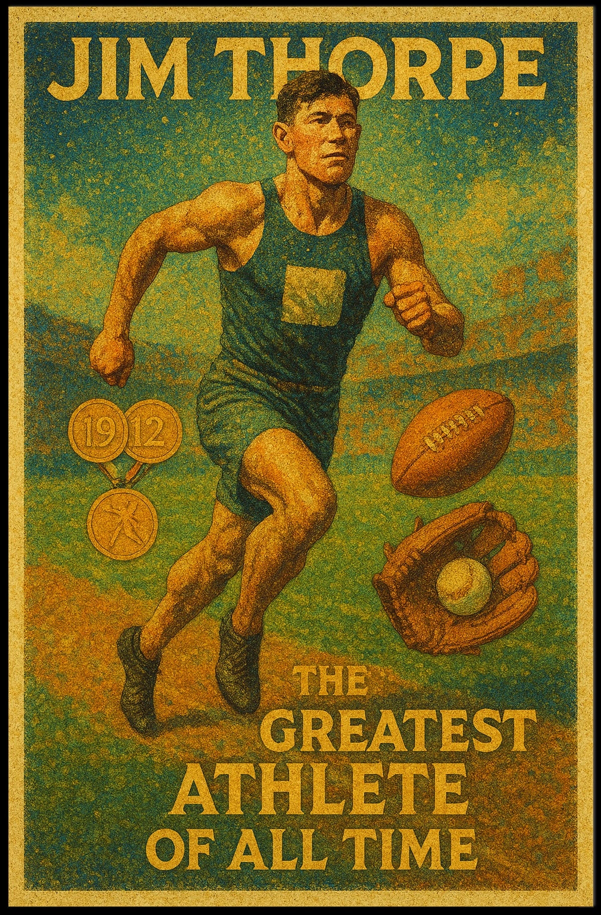 Jim Thorpe Legendary Athlete Tribute Jim Thorpe Poster