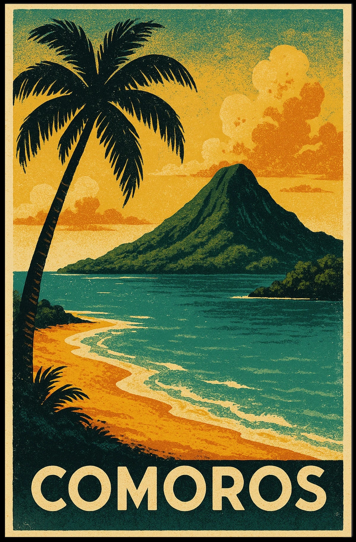 Comoros Tropical Paradise Poster