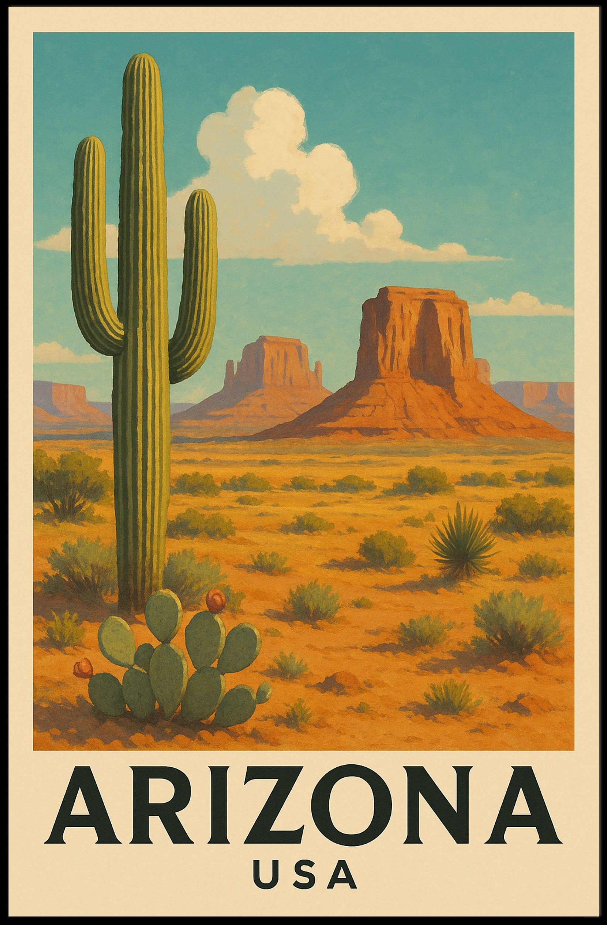 Arizona Desert Landscape Poster