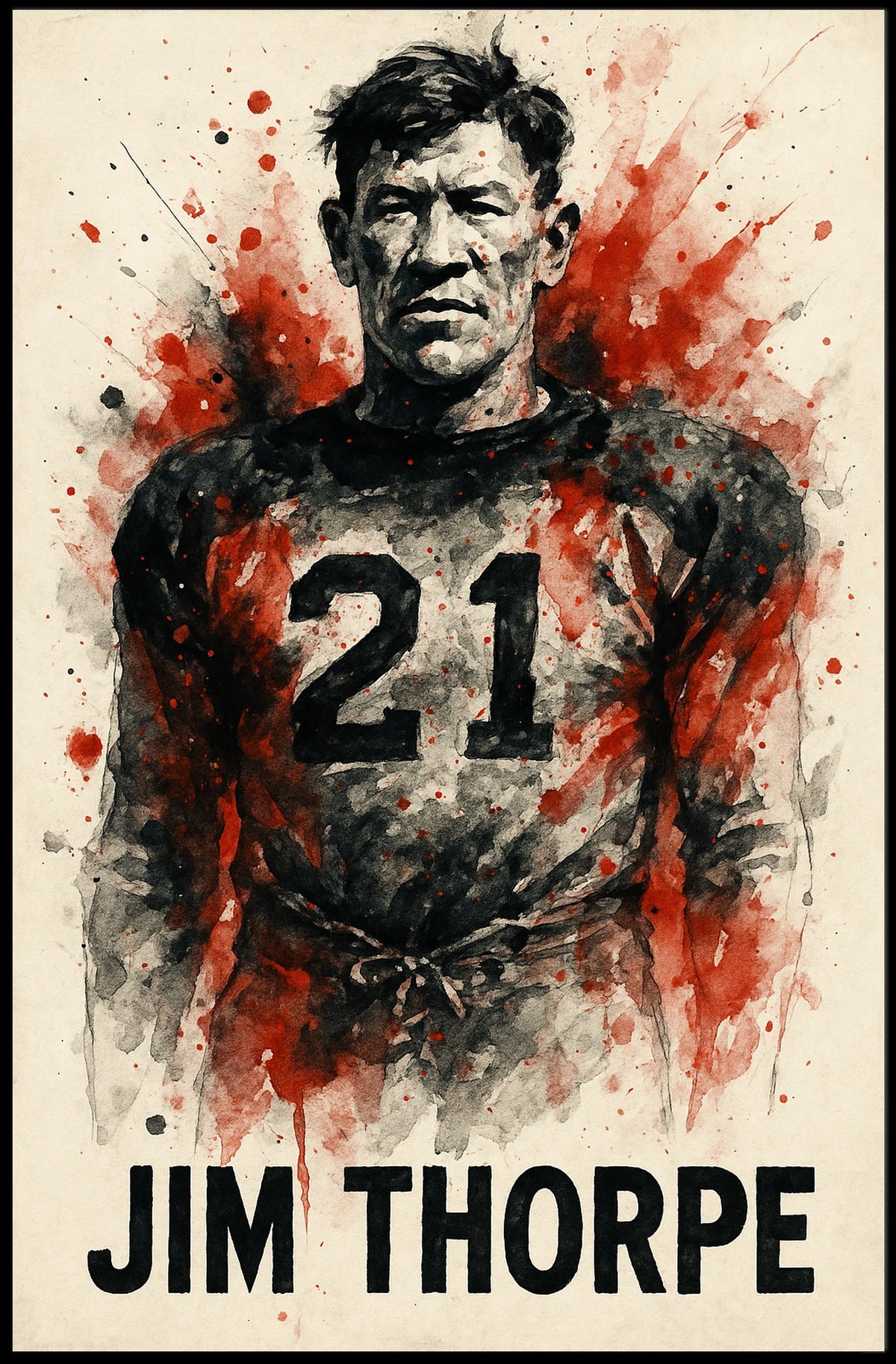 Jim Thorpe Legendary Athlete Poster