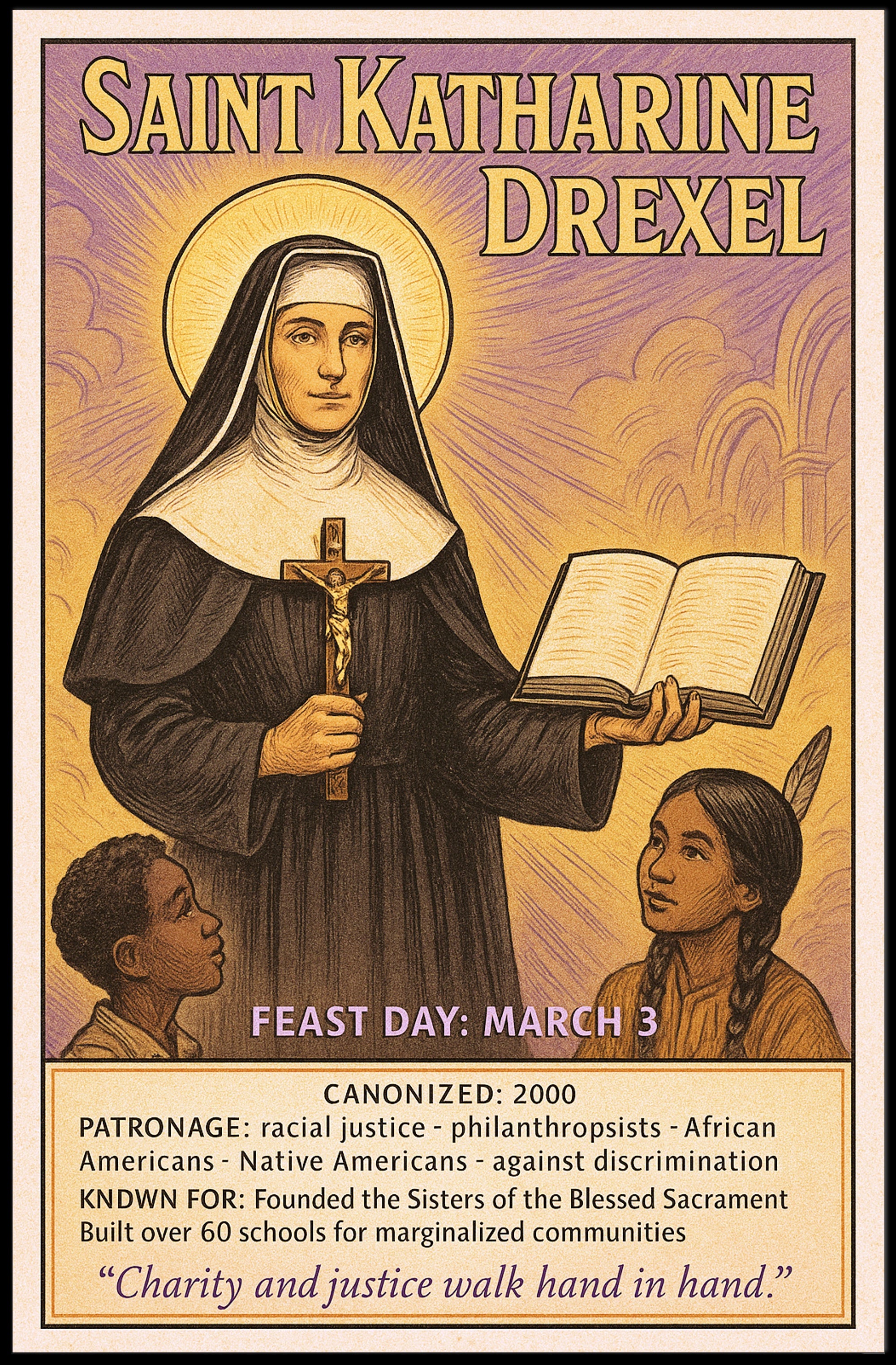 Saint Katharine Drexel Poster PosterGoat