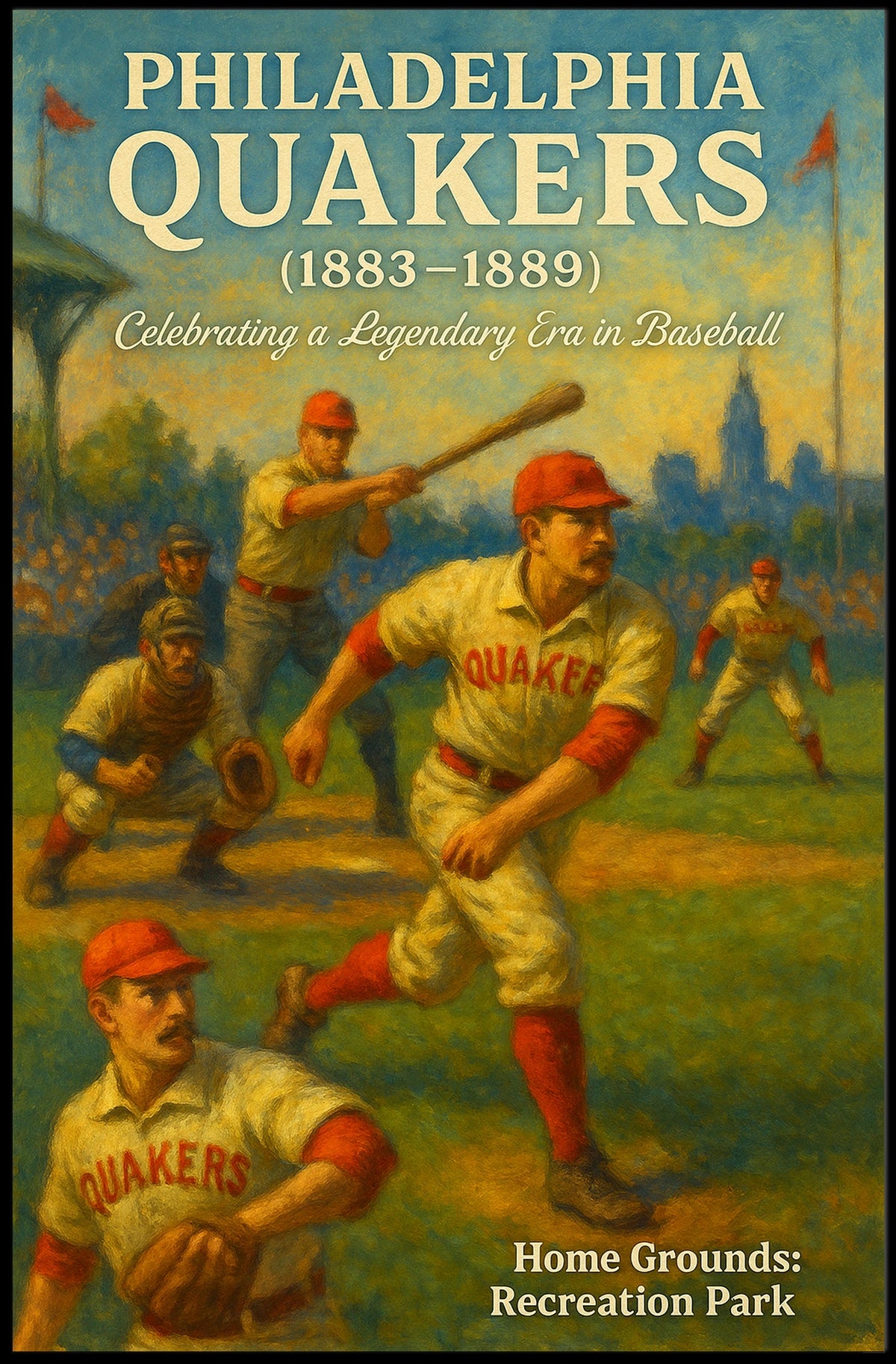Philadelphia Quakers Celebrating a Legendary Era in Baseball Poster