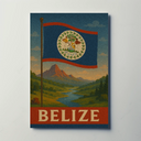 Belize Retro Travel Art Poster