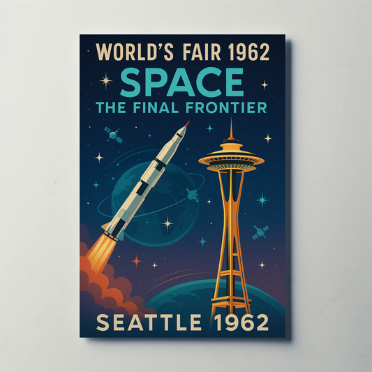 Seattle 1962 World's Fair Travel Poster