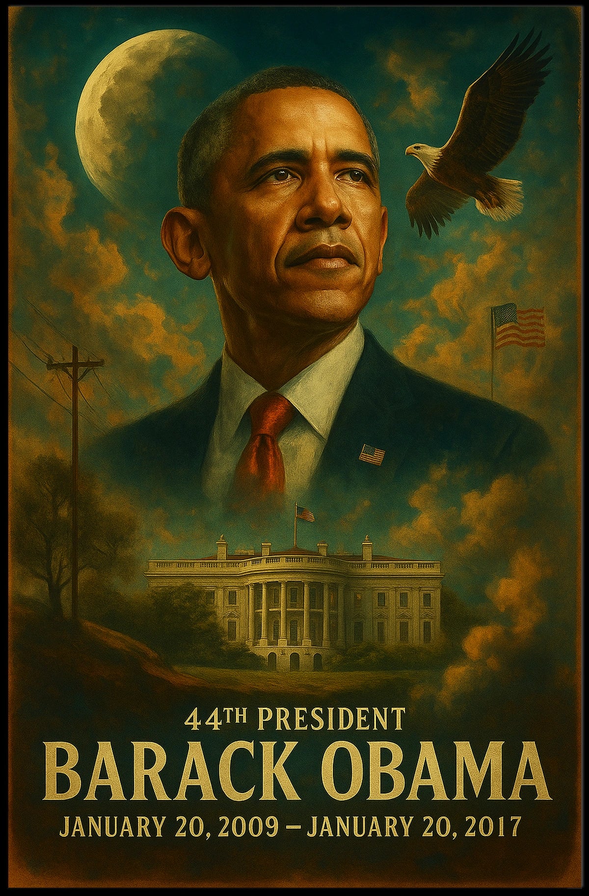 Barack Obama Timeless Neoclassical Realism Poster