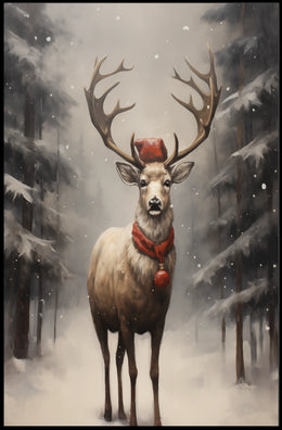 Winter Wonderland Stag Poster