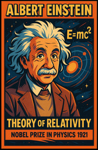 Timeless Cosmic Odyssey Einstein Relativity Vintage Scientific Wall Art Wanderlust Poster