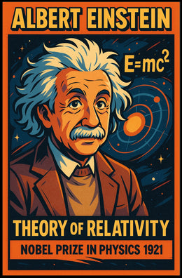 Timeless Cosmic Odyssey Einstein Relativity Vintage Scientific Wall Art Wanderlust Poster