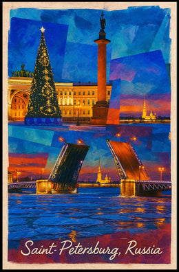 Saint Petersburg Russia Historic Cityscape Timeless Art Collectors Heritage Iconic Poster