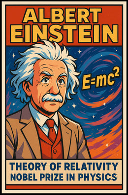 Albert Einstein Relativity Theory Vintage Educational Scientific Print Wall Art Scholarly Poster