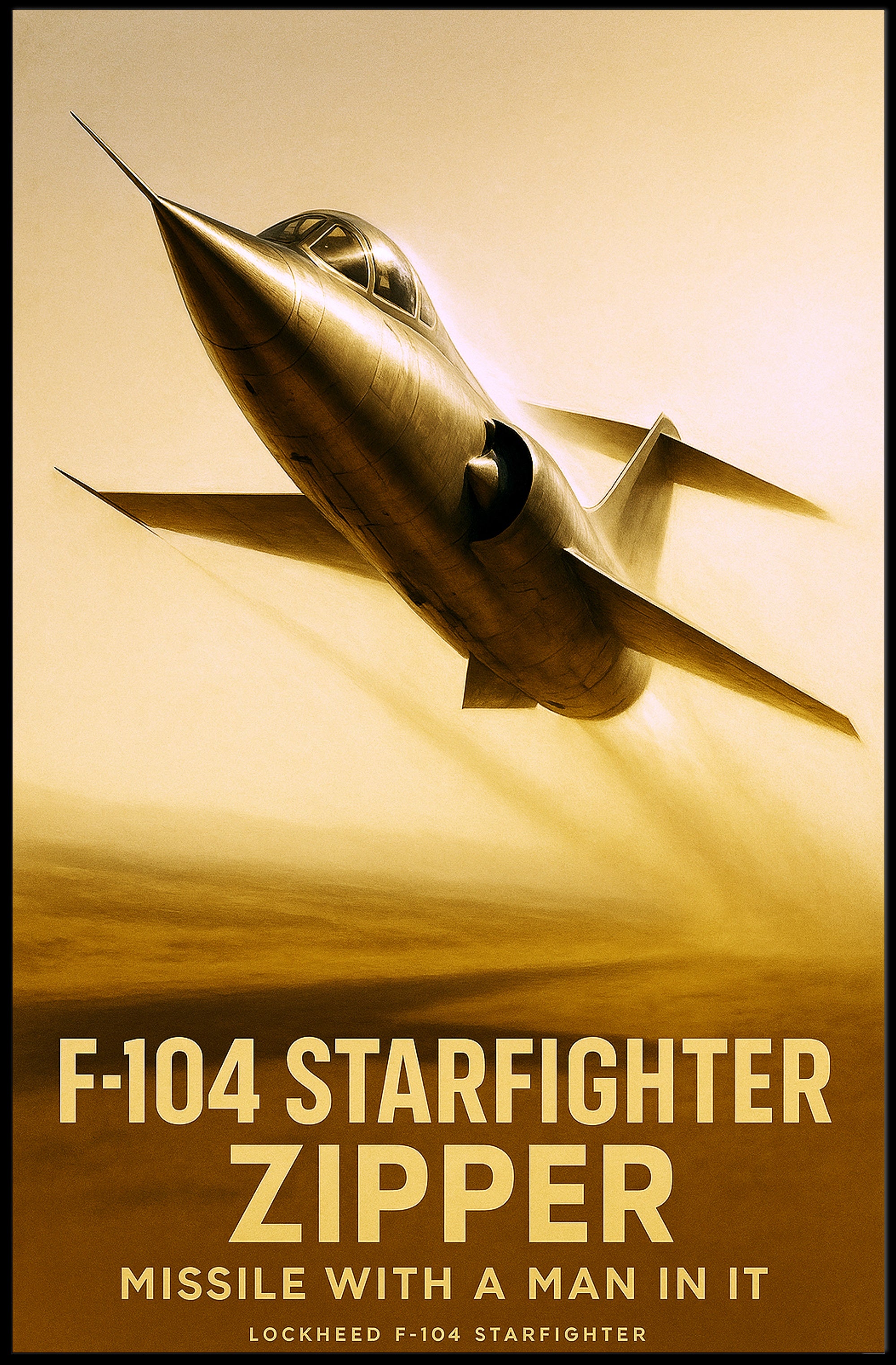 F-104 Starfighter Zipper Poster PosterGoat