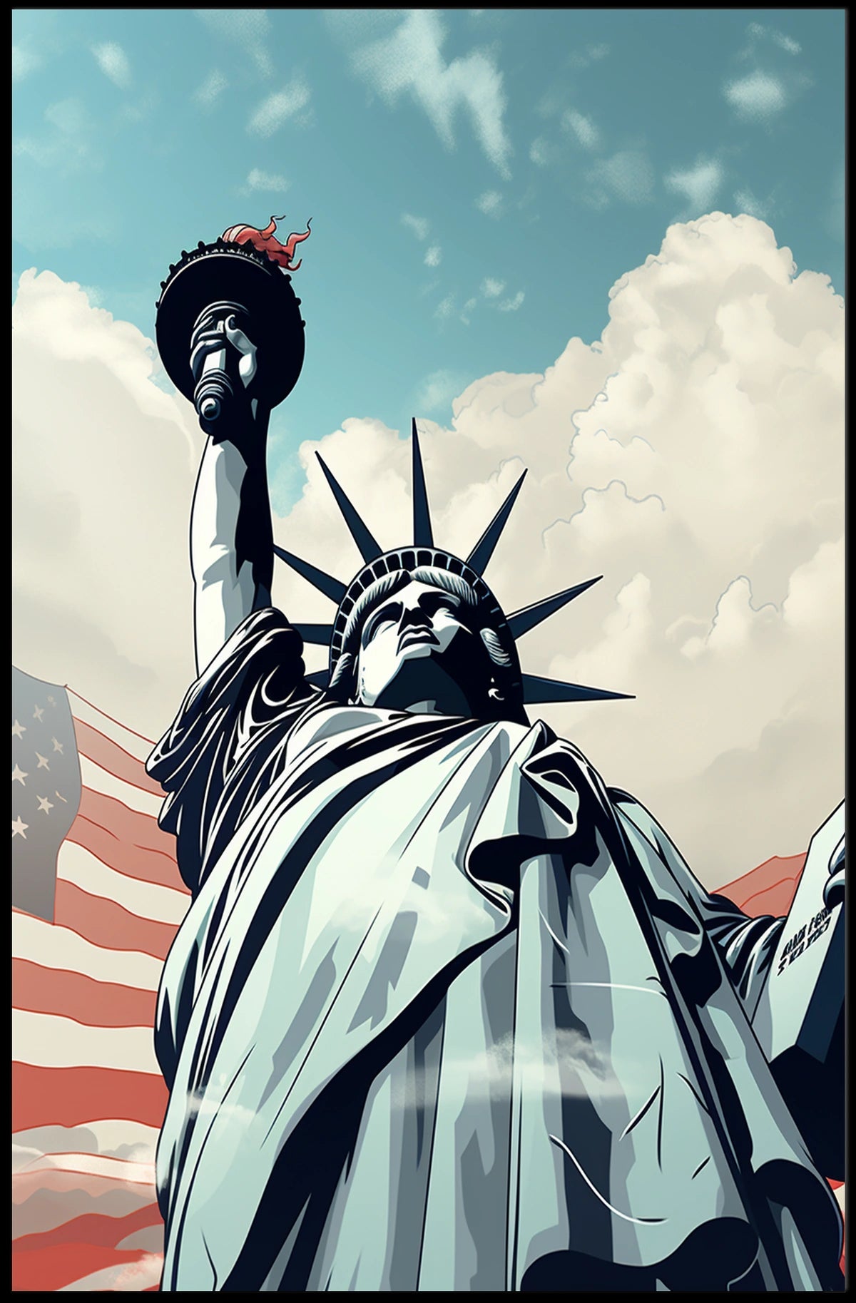 Statue of Liberty Freedom Travel Poster