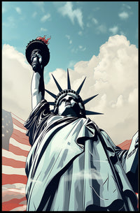 Statue of Liberty Freedom Travel Poster