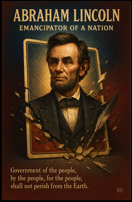 Abraham Lincoln Inspirational Vintage Art Historical or Presidential Poster
