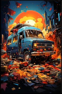 Urban Adventure At Sunset Poster