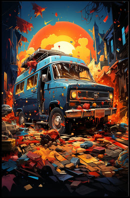 Urban Adventure At Sunset Poster