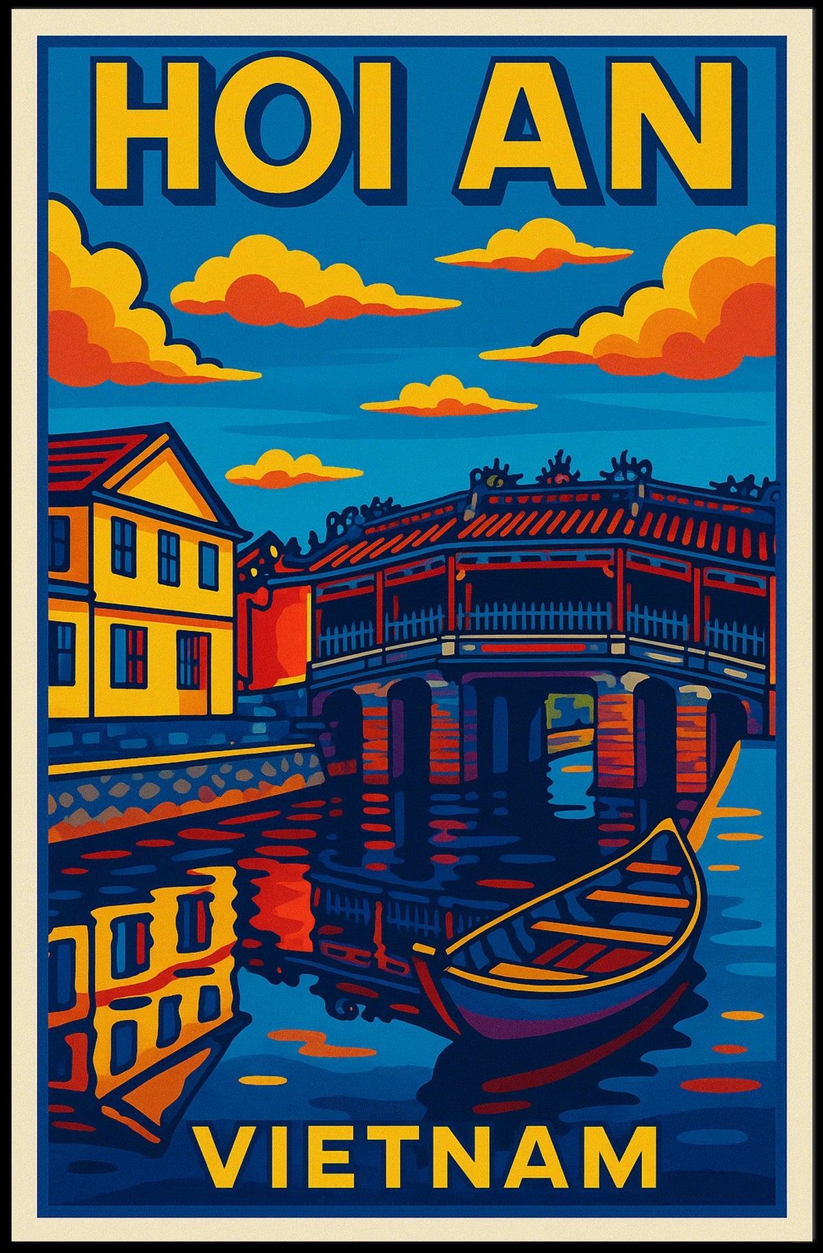 Hoi An Vietnam Travel Poster