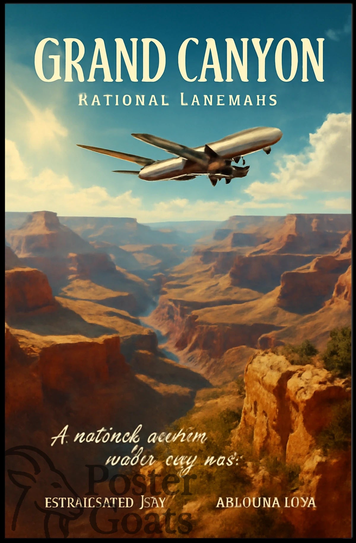 Grand Canyon Adventure Travel Vintage Poster