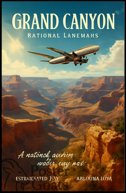 Grand Canyon Adventure Travel Vintage Poster