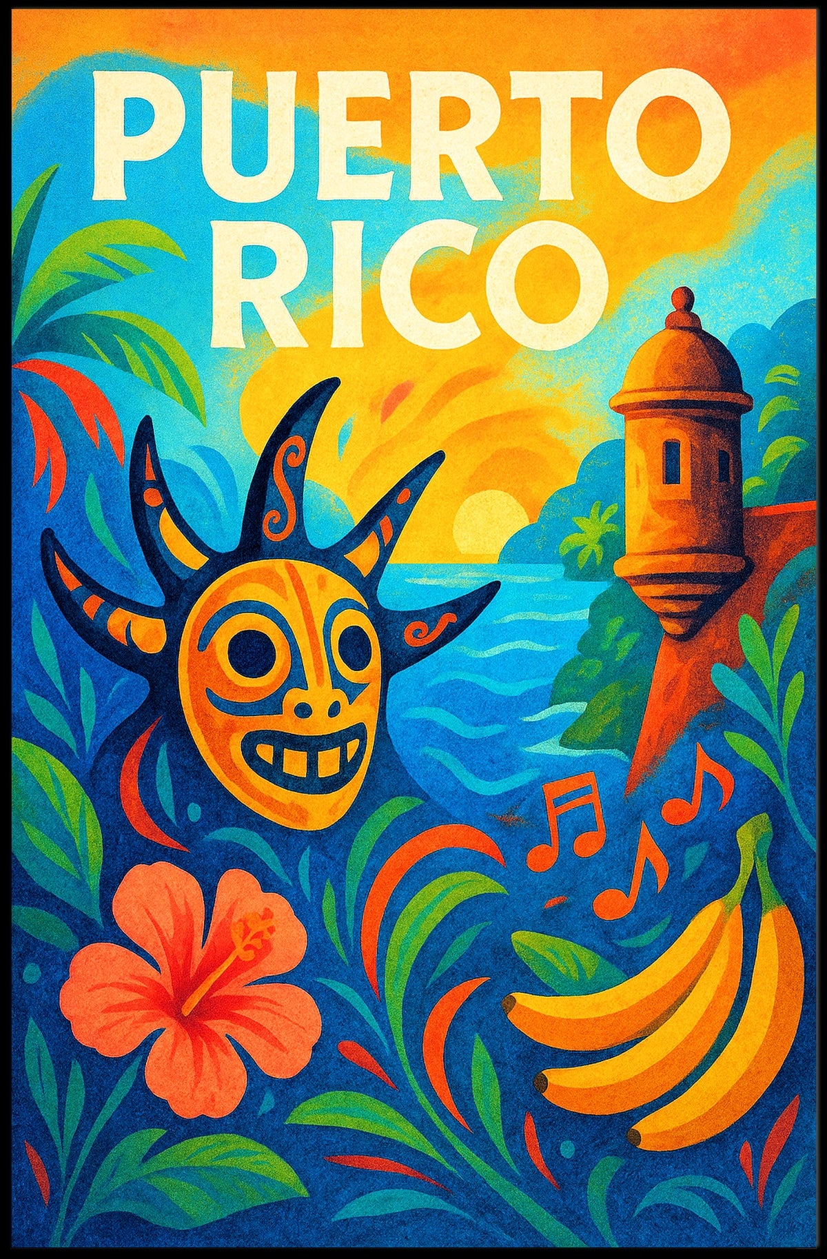Vibrant Puerto Rico Poster