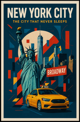 New York City  The City That Never Sleeps Poster PosterGoat