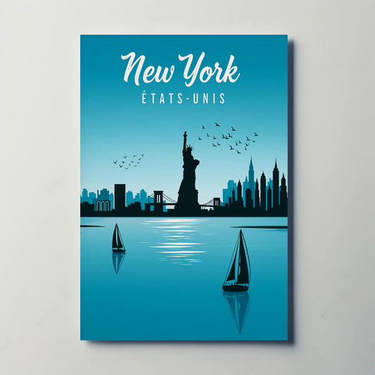 New York Statue of Liberty Vintage Poster